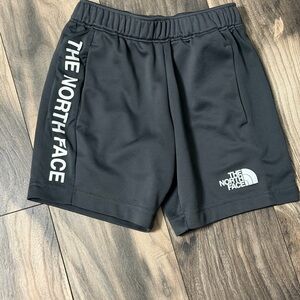 The North Face Black Boys' Athletic Shorts with White Logo